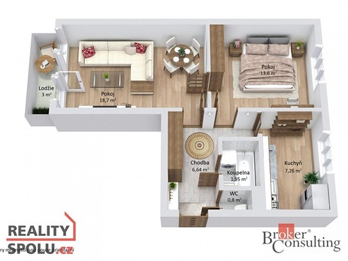 Prodaný byt 2+1 52 m²