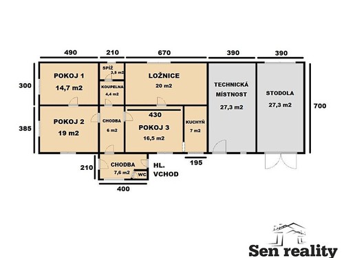 Prodaný dům 100 m², pozemek 741 m²