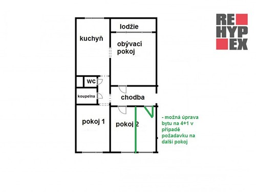 Prodaný byt 3+1 73 m²