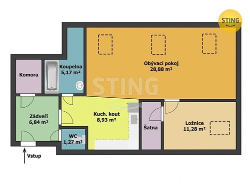 Prodaný byt 2+kk 62 m²