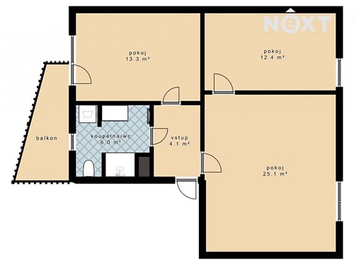 Prodaný byt 3+kk 68 m²