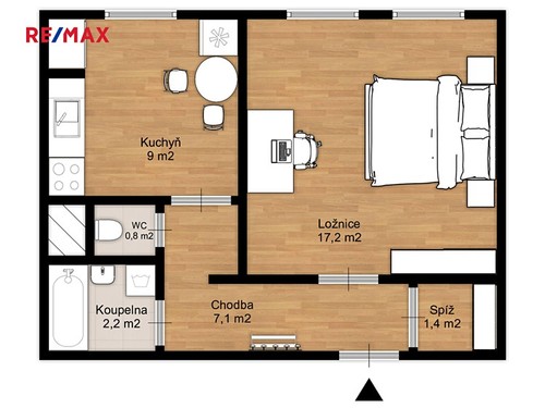 Prodaný byt 1+1 38 m²