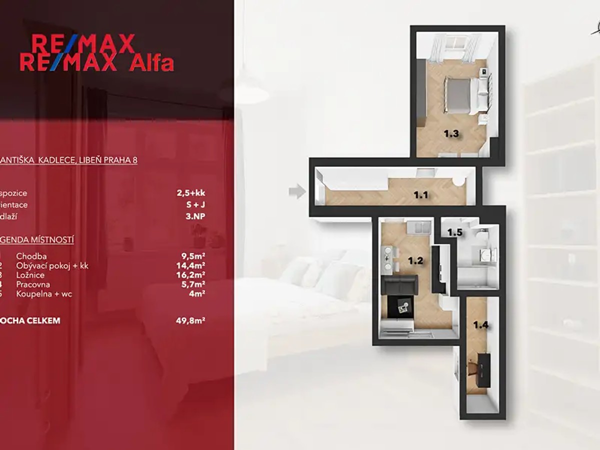 Prodej bytu 2+kk 49 m²