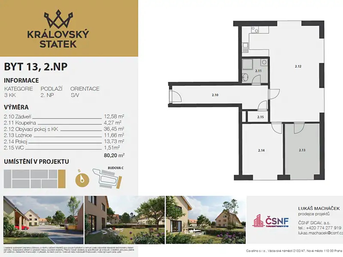 Prodej bytu 3+kk 80 m²