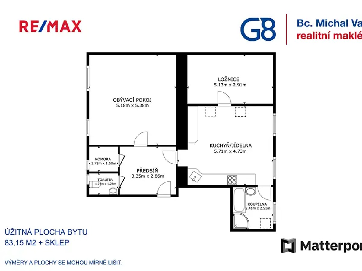 Prodaný byt 2+1 83 m²
