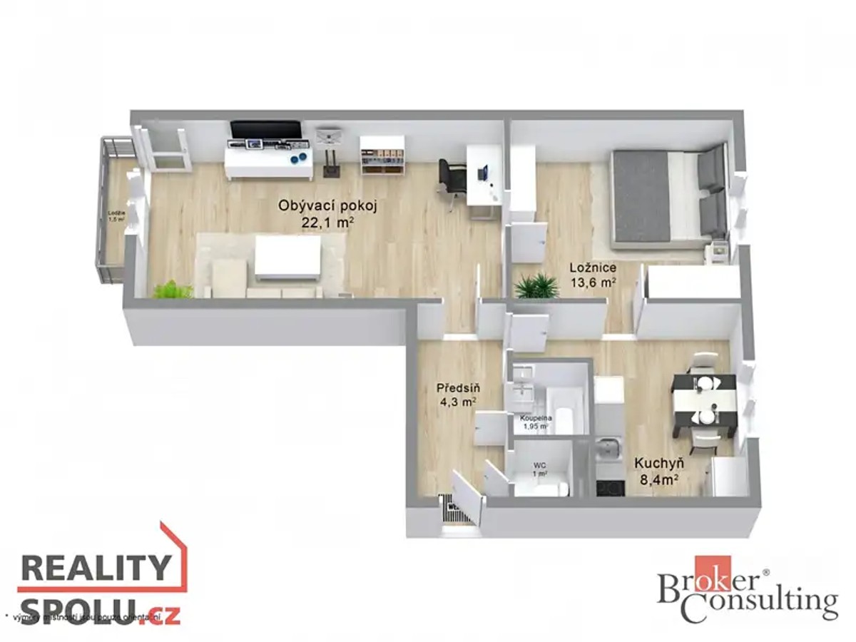Prodej bytu 2+1 51 m²