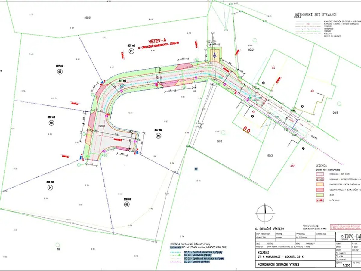 Prodej stavebního pozemku 807 m²