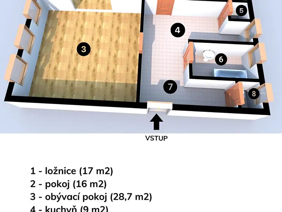Prodej bytu 3+1 89 m²