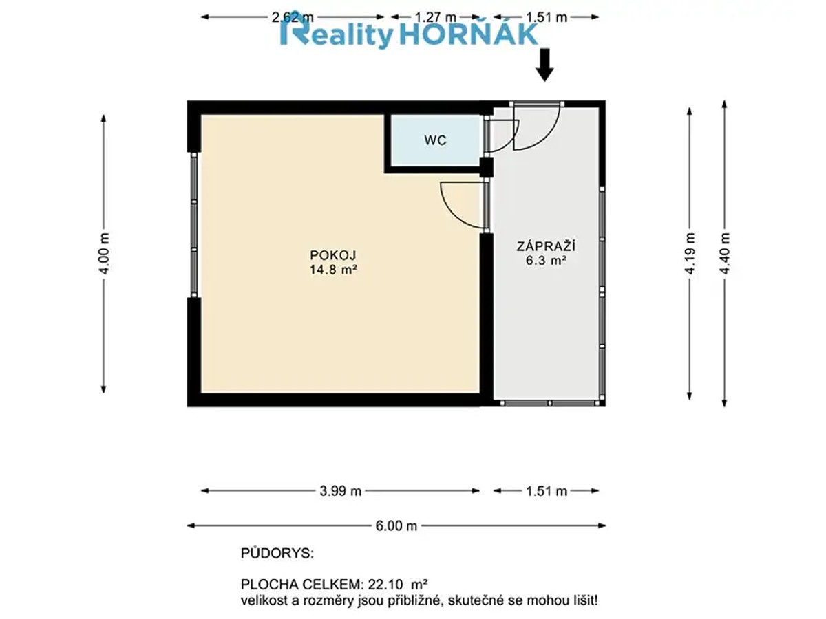 Prodej chaty 25 m², pozemek 634 m²