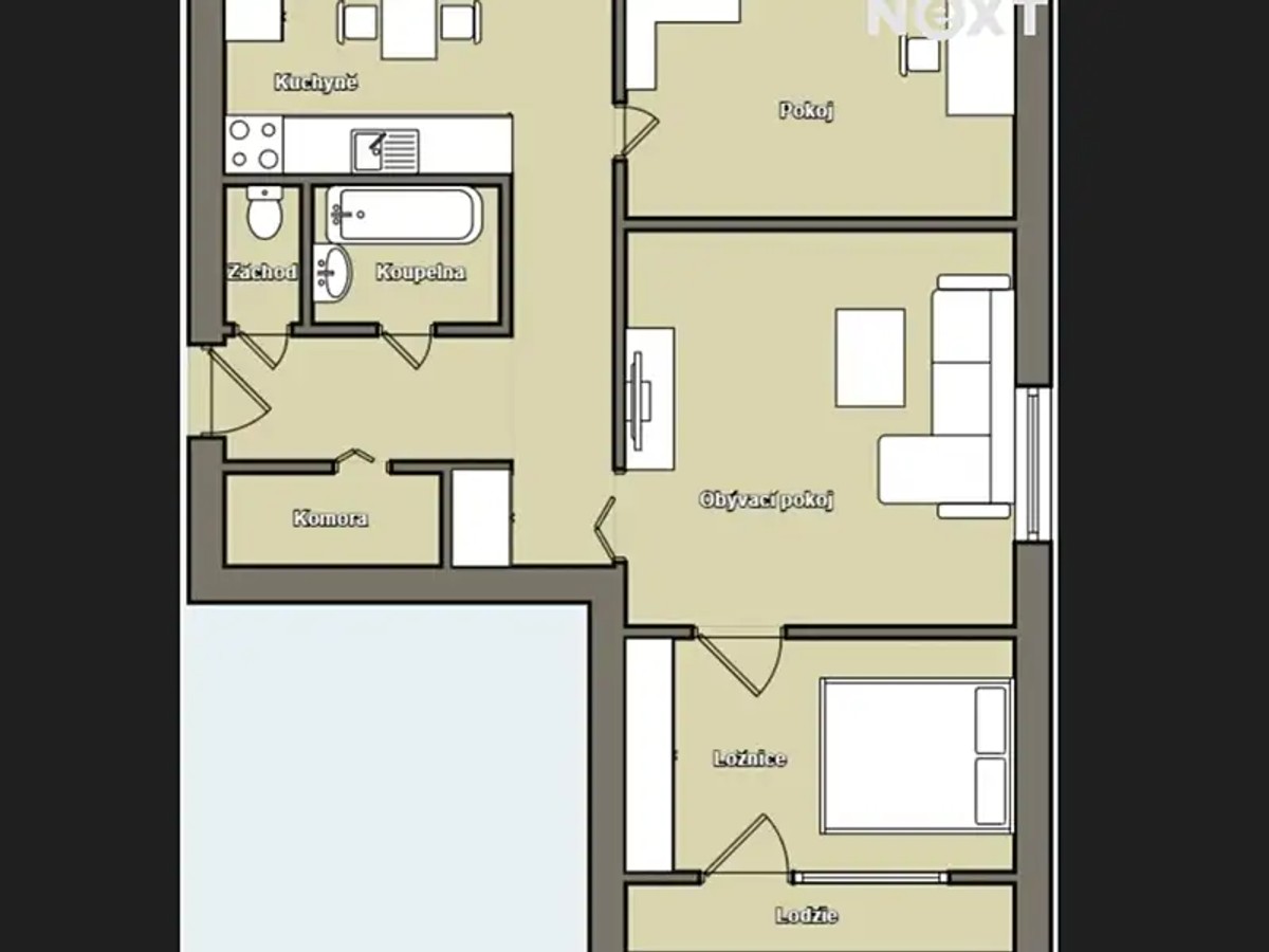 Prodej bytu 3+1 69 m²