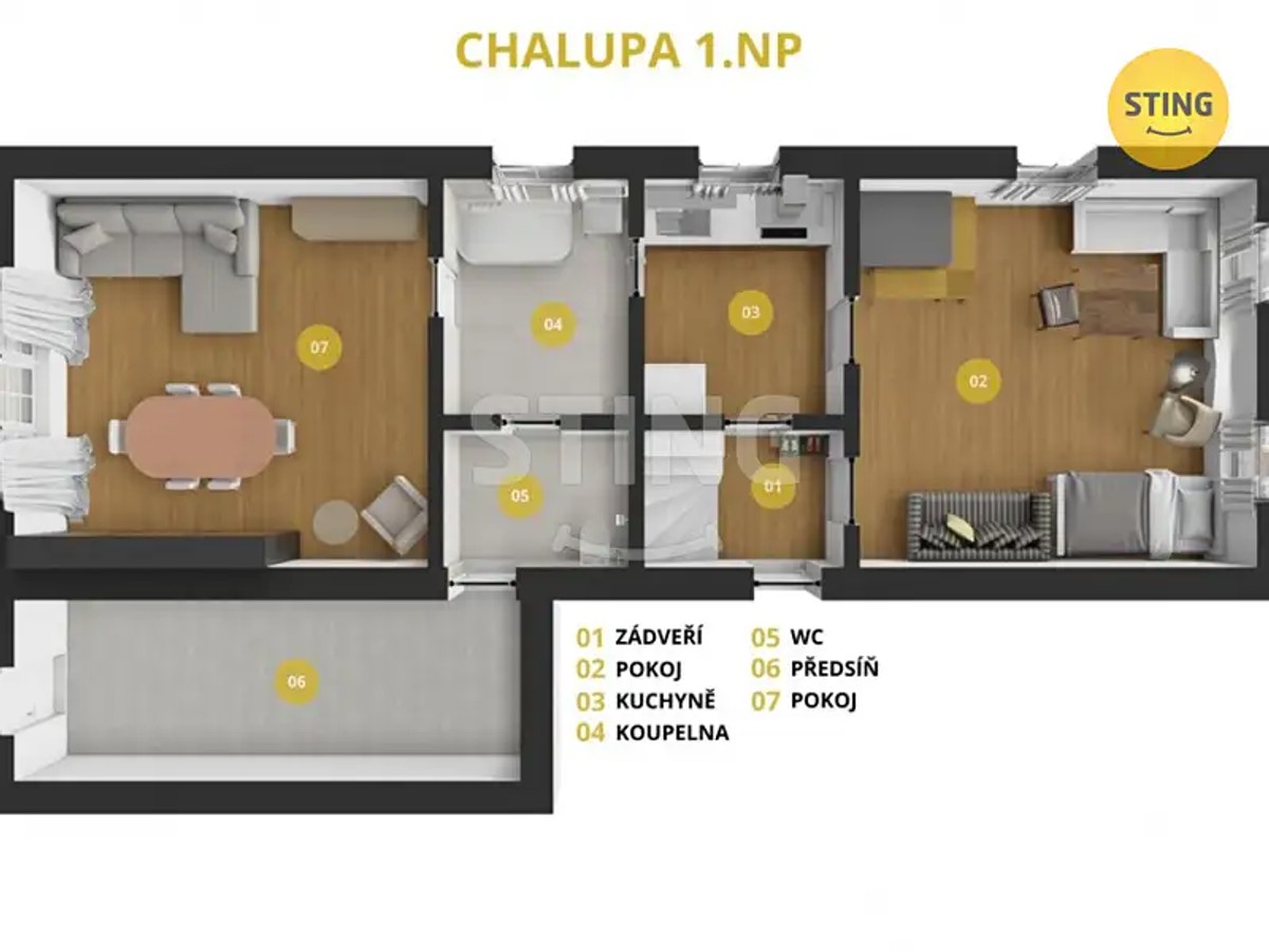 Prodej chalupy 170 m², pozemek 1600 m²