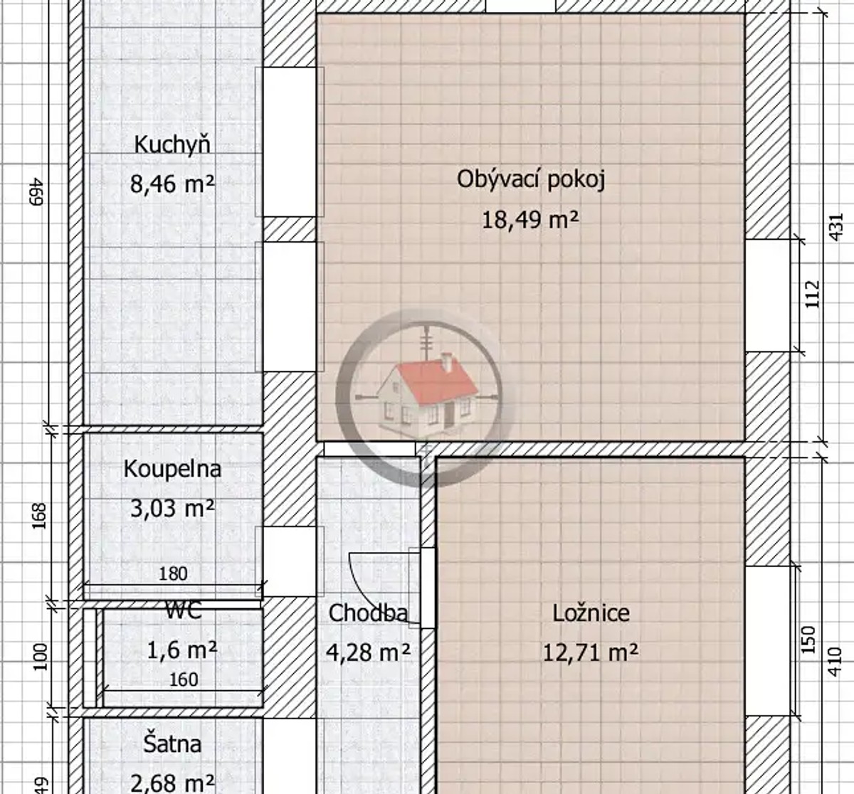 Prodej bytu 2+1 51 m²