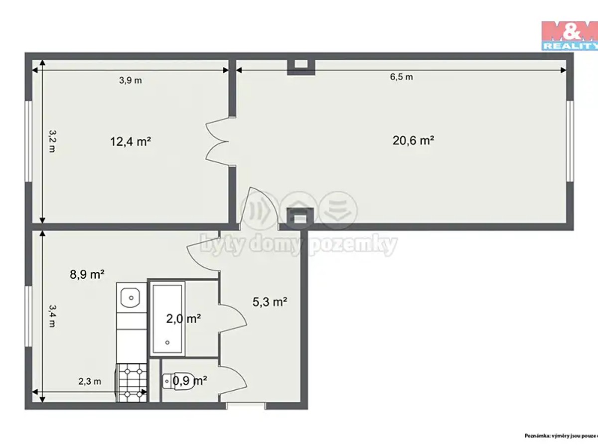 Prodej bytu 2+1 50 m²