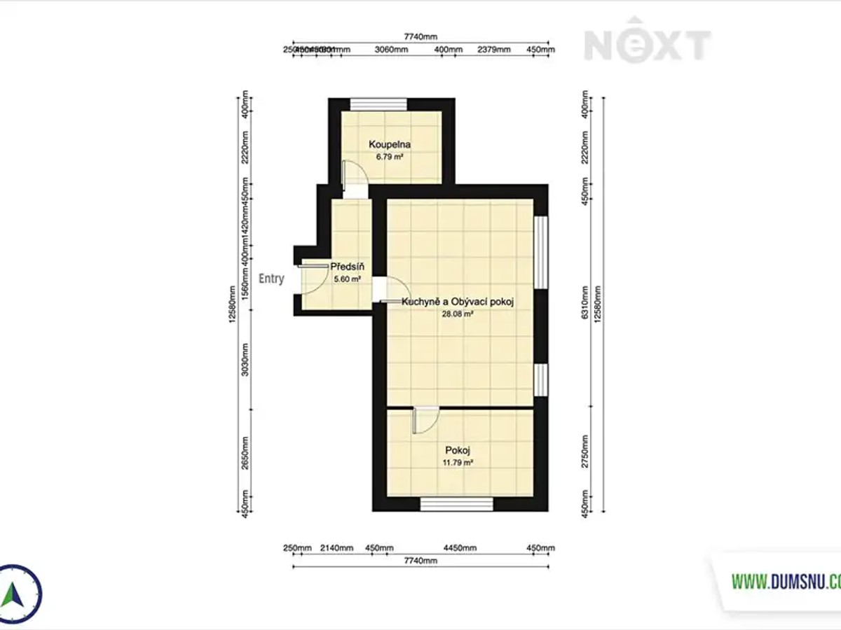 Prodaný byt 2+kk 61 m²