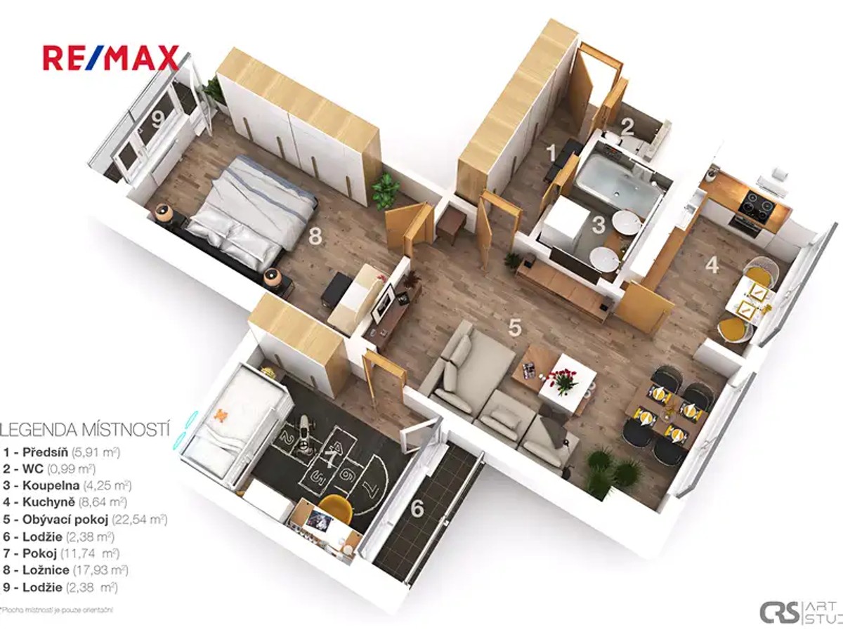 Prodej bytu 3+1 74 m²