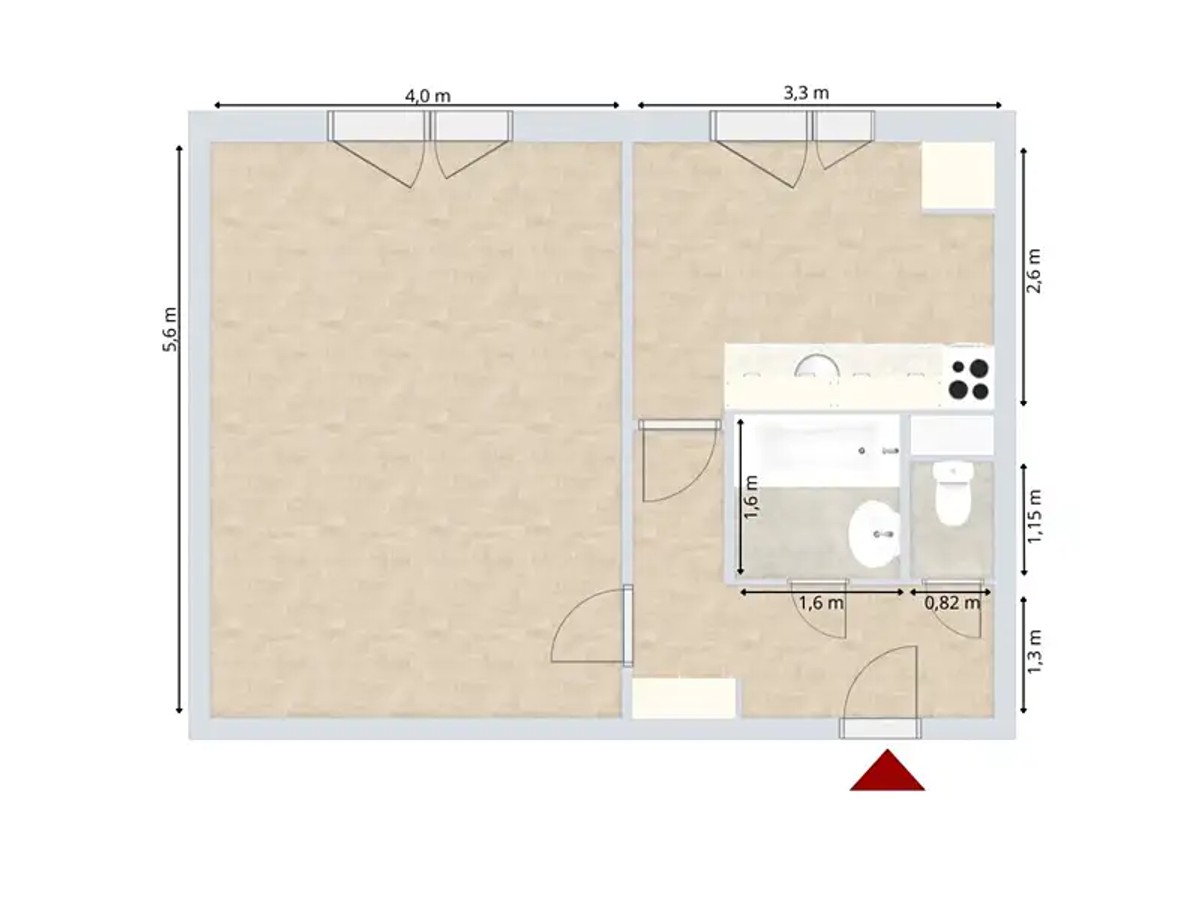 Prodaný byt 1+1 41 m²