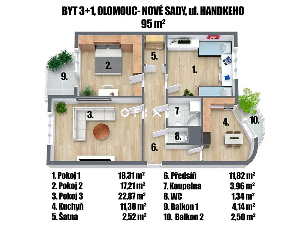 Prodej bytu 3+1 95 m²
