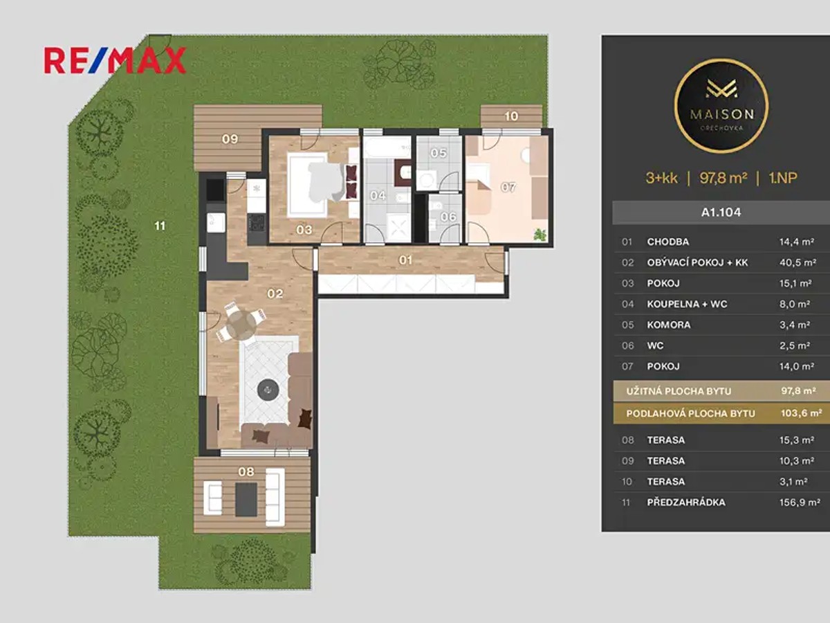 Prodej bytu 3+kk 104 m²