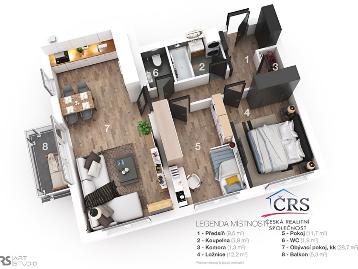 Prodej bytu 3+kk 69 m²