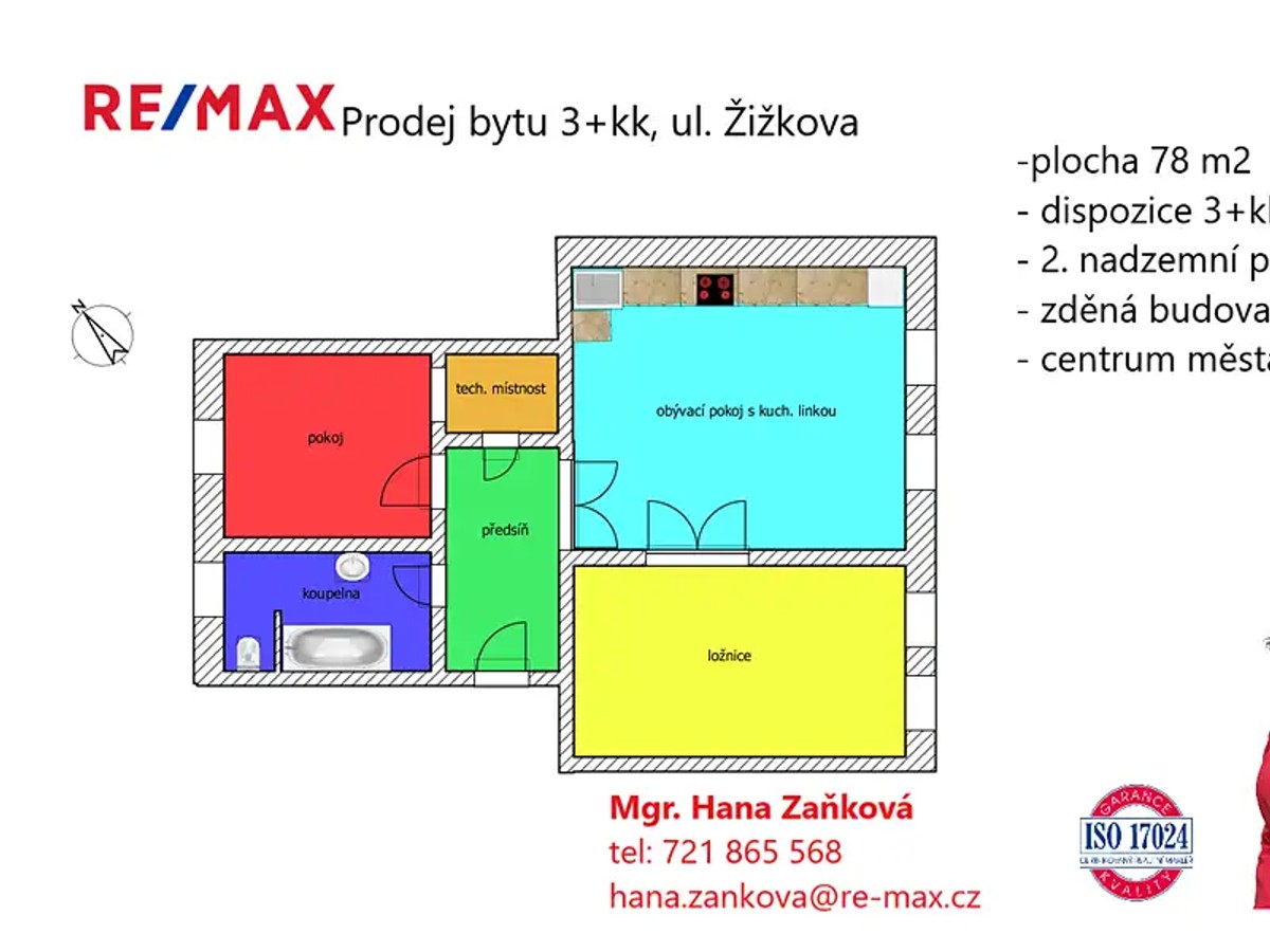 Prodej bytu 3+kk 78 m²