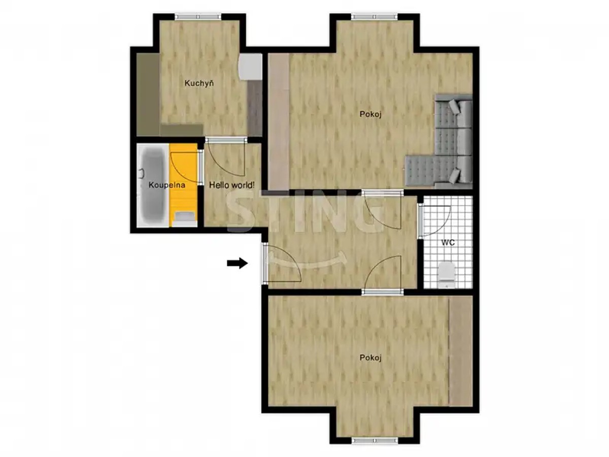 Prodej bytu 2+1 57 m²