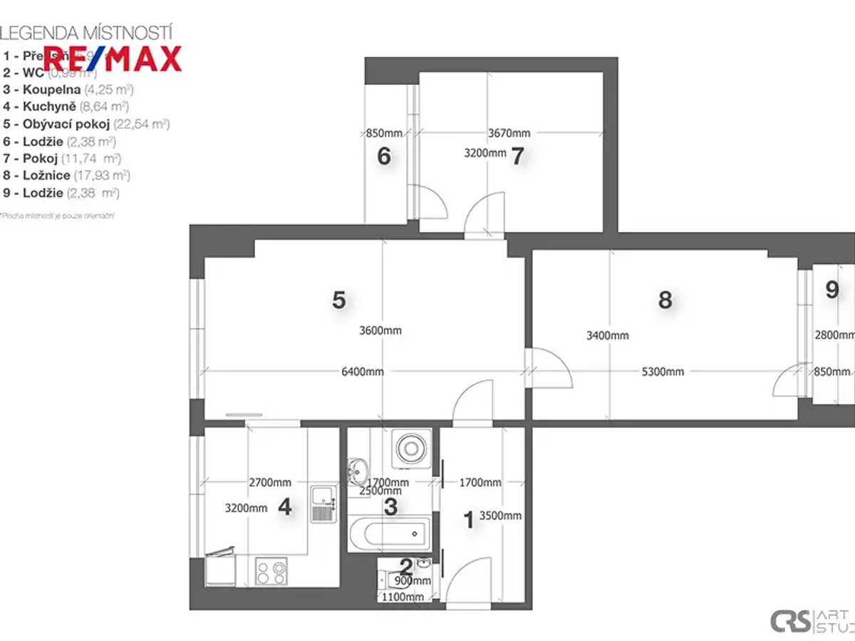 Prodej bytu 3+1 74 m²