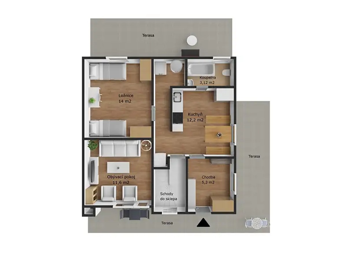 Prodej chaty 56 m², pozemek 450 m²