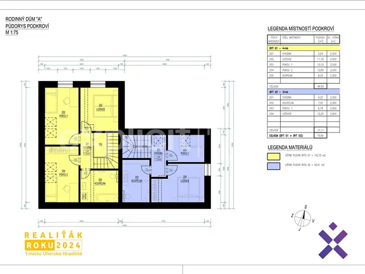 Prodej bytu 3+kk 61 m²