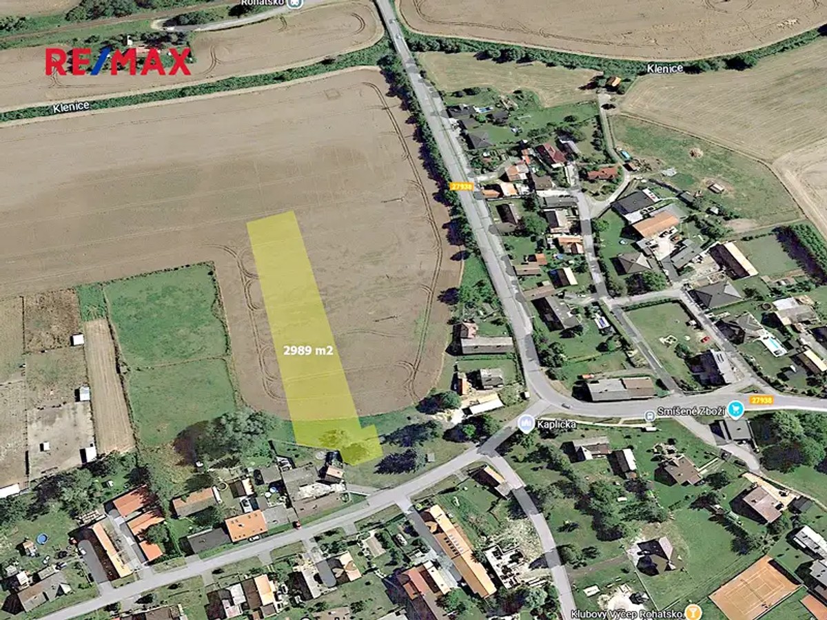 Prodej stavebního pozemku 2989 m²