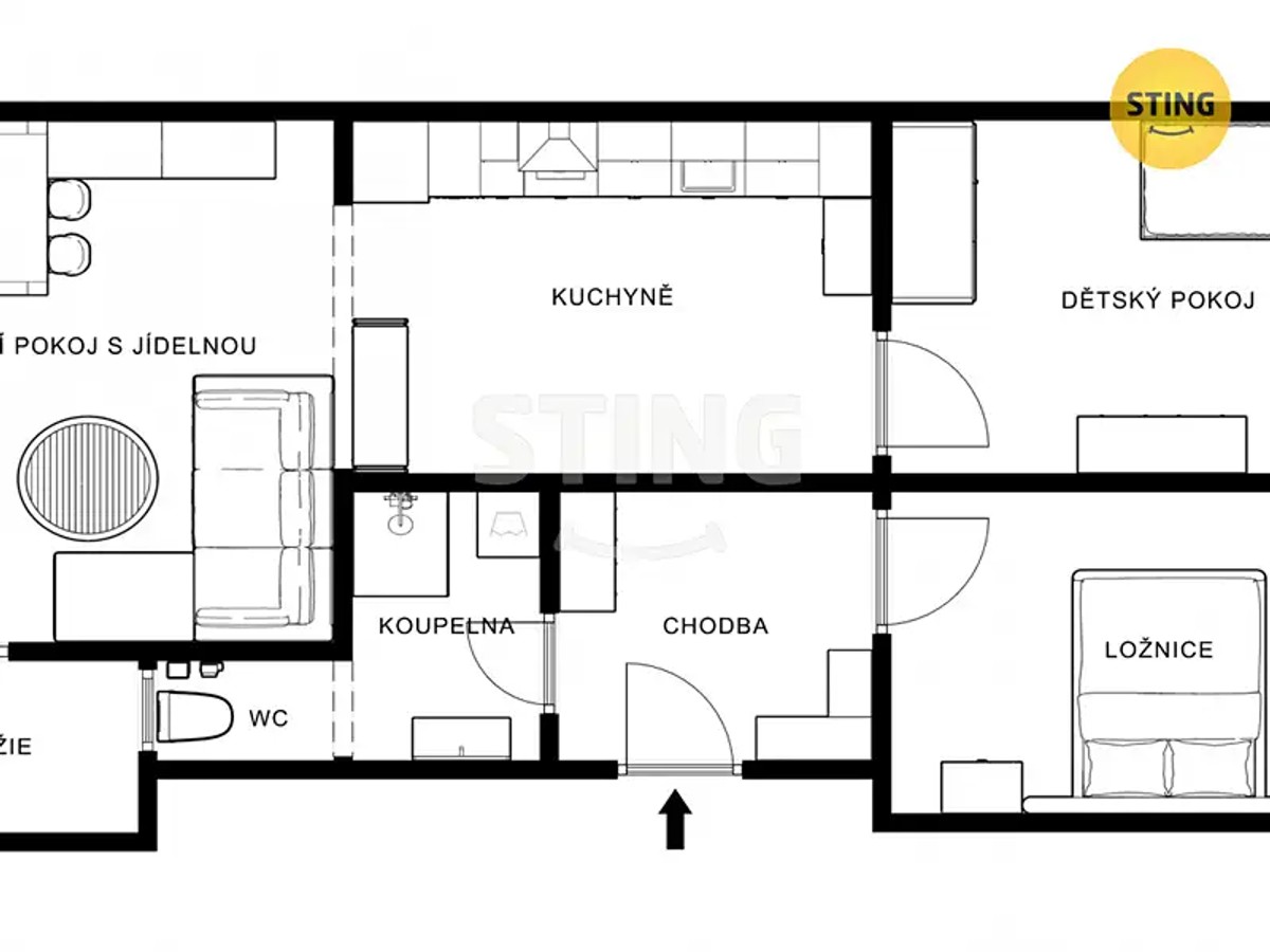 Prodej bytu 3+1 63 m²