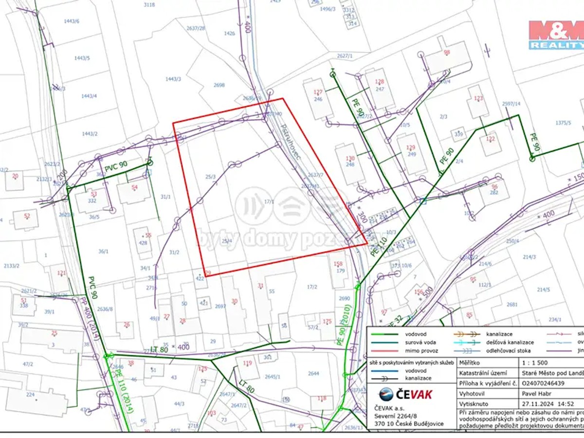 Prodej stavebního pozemku 1025 m²