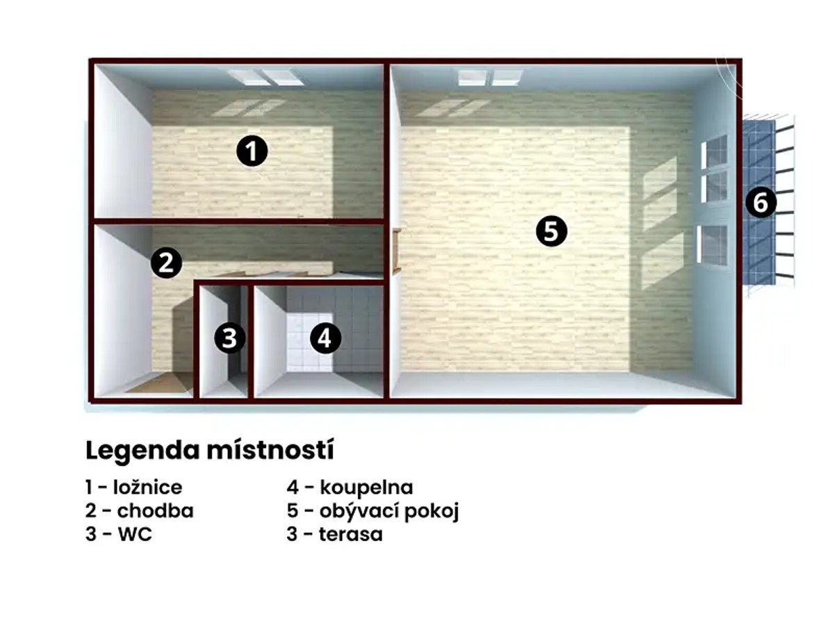 Prodej bytu 2+kk 66 m²