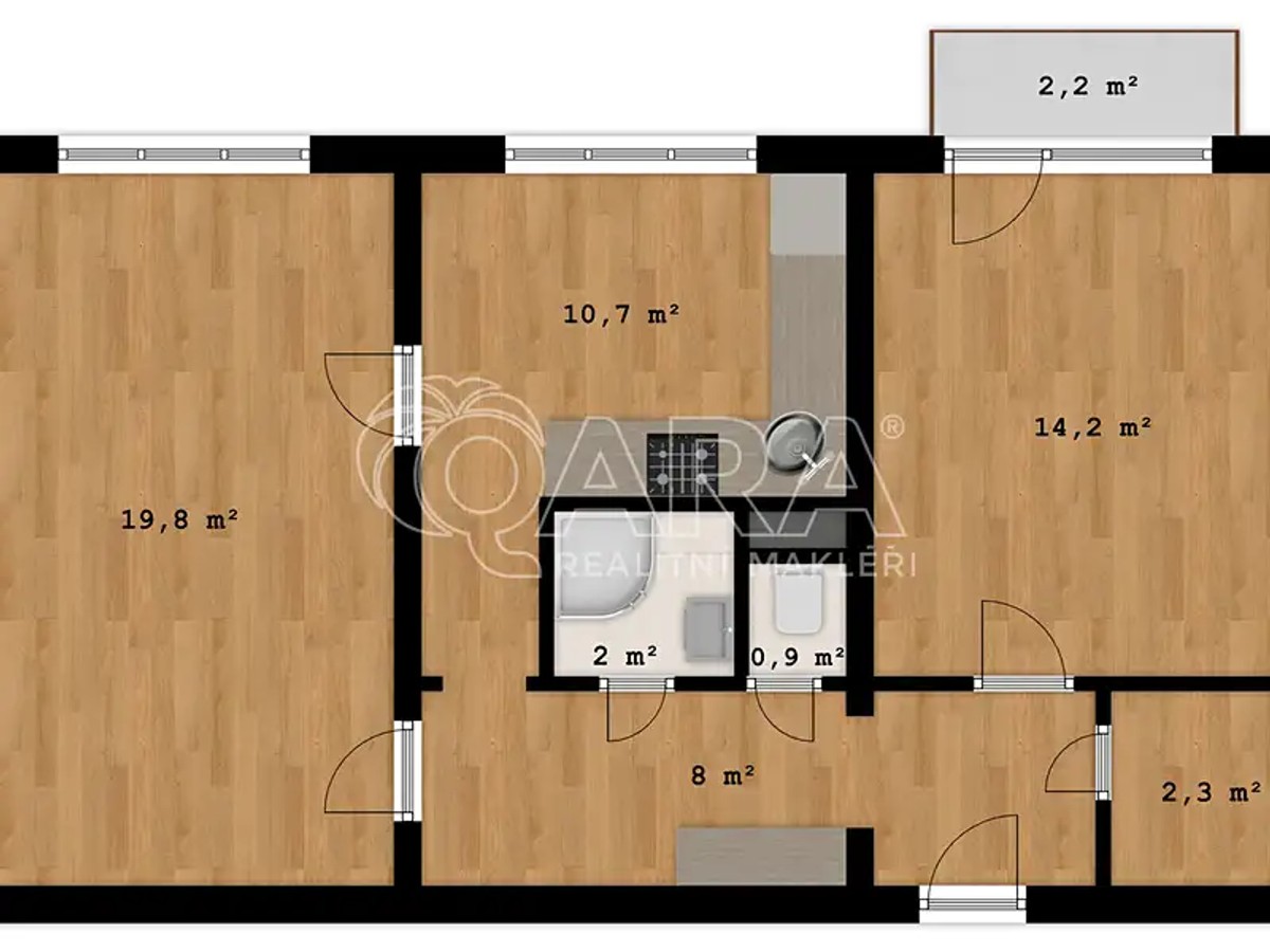 Prodej bytu 2+1 62 m²