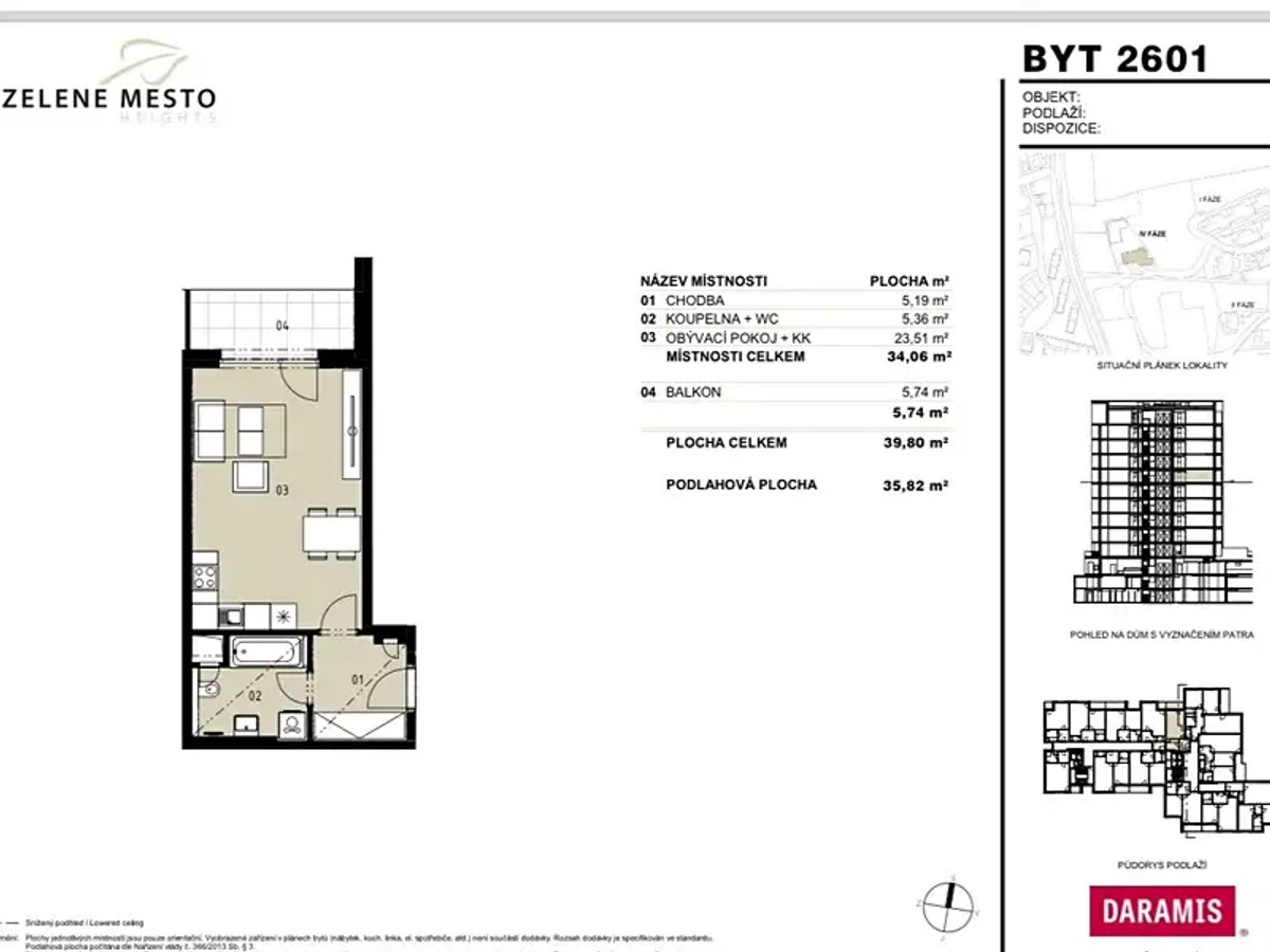 Prodej bytu 1+kk 42 m²