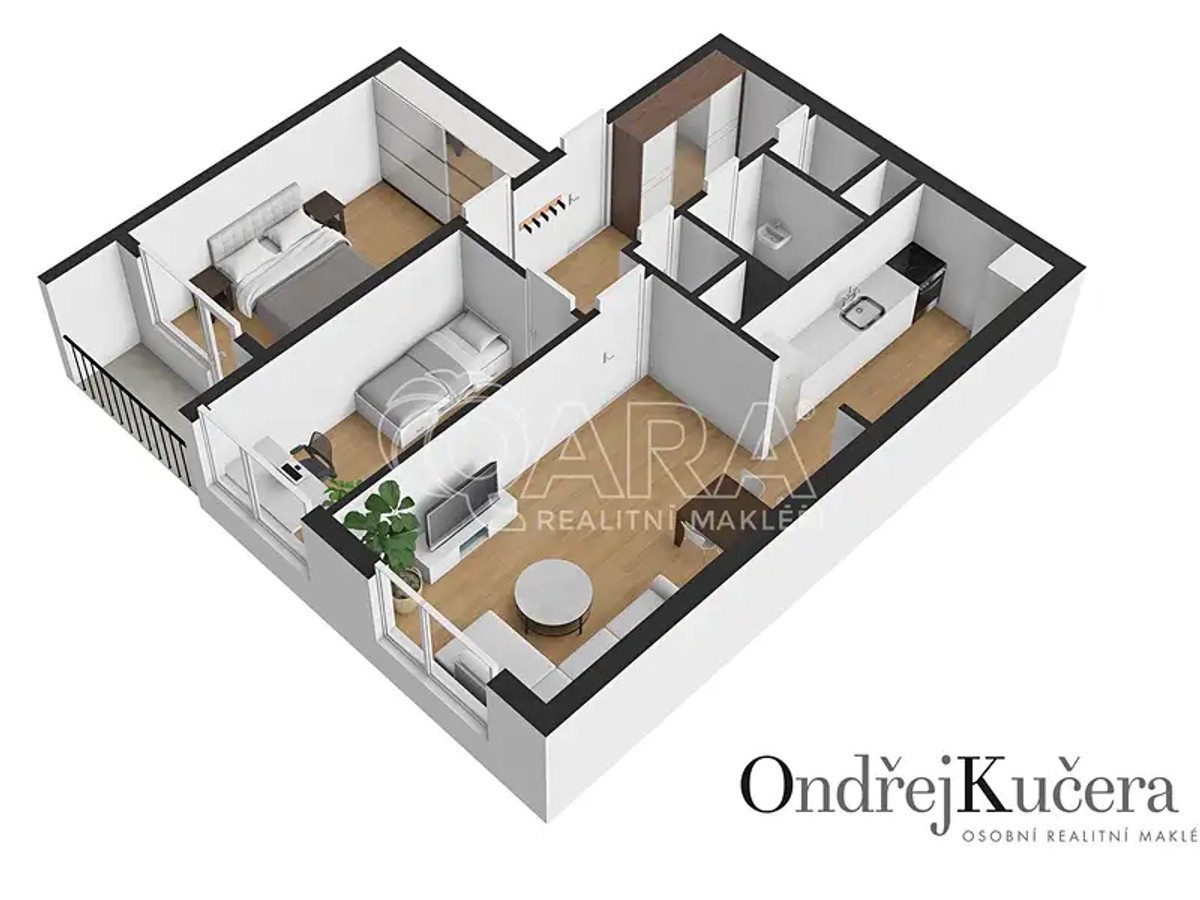 Prodaný byt 3+kk 65 m²