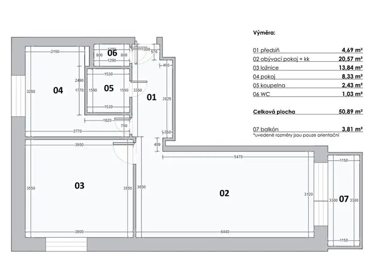 Prodej bytu 3+kk 50 m²