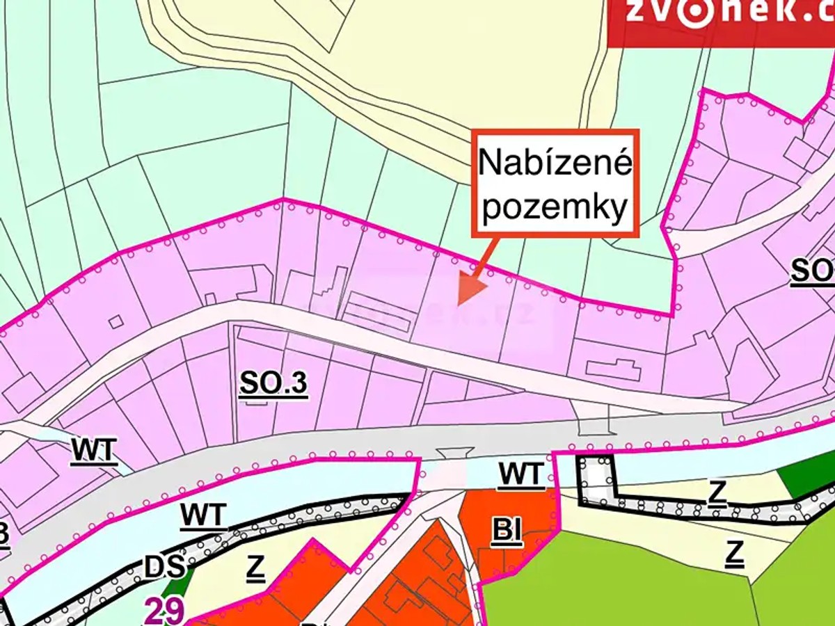 Prodej stavebního pozemku 1500 m²