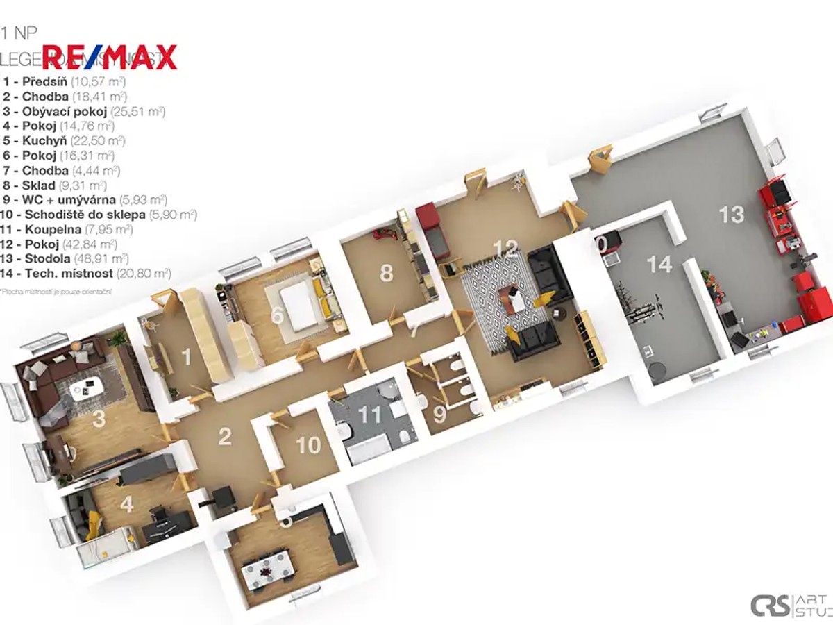 Prodej domu 460 m², pozemek 4142 m²