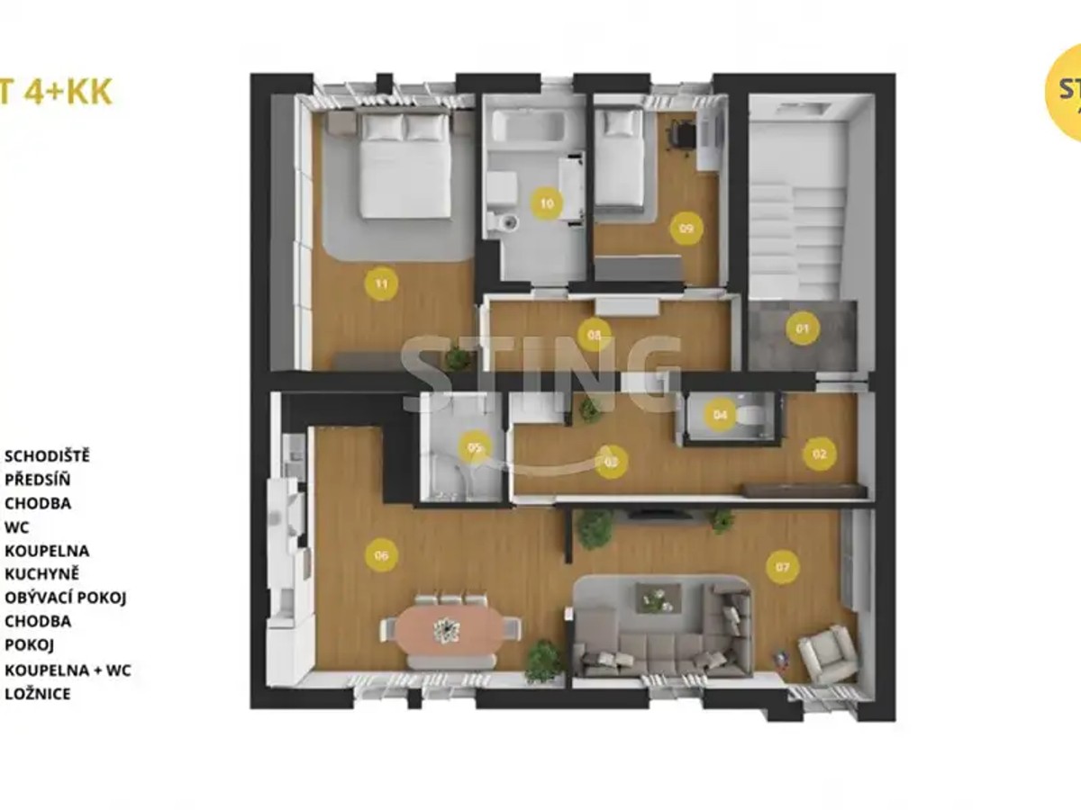 Prodej bytu 4+kk 107 m²