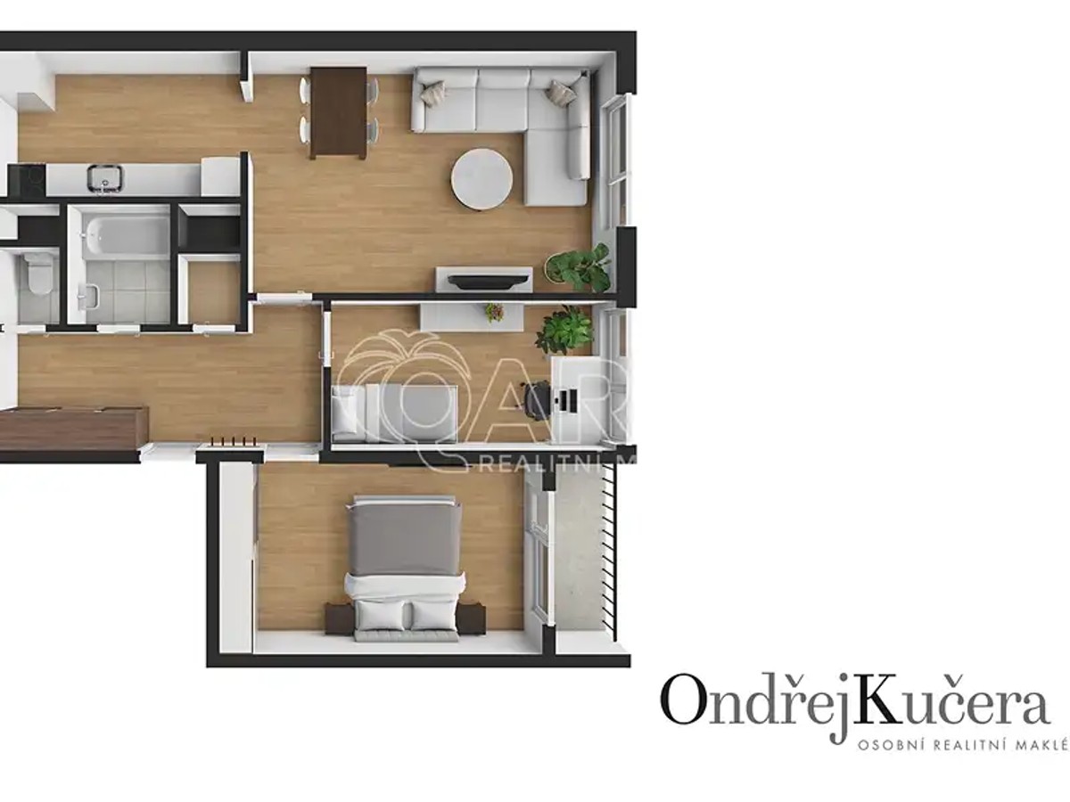 Prodaný byt 3+kk 65 m²
