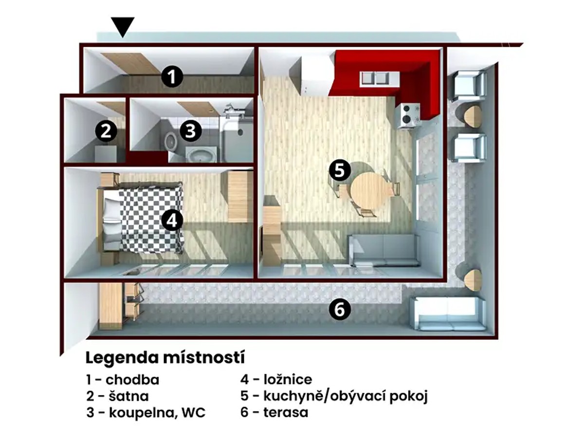 Prodej bytu 2+kk 34 m²