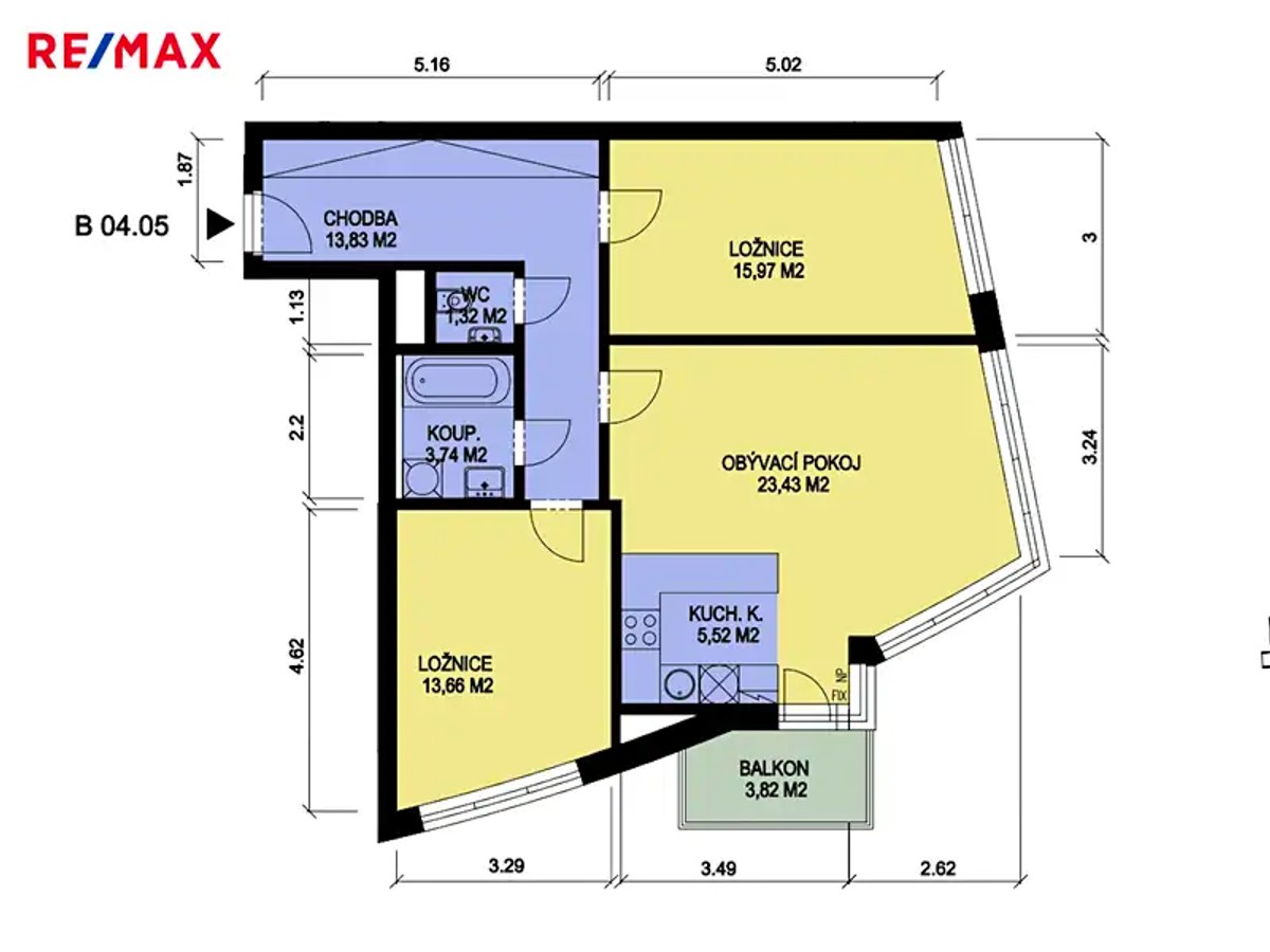 Prodej bytu 3+kk 79 m²