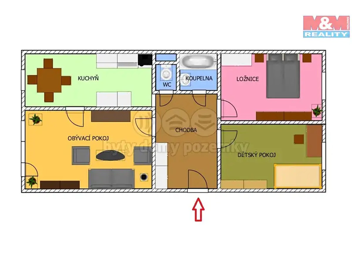 Prodej bytu 3+1 70 m²