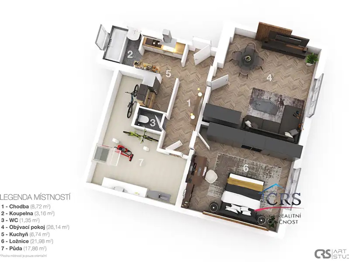 Prodej bytu 2+1 80 m²