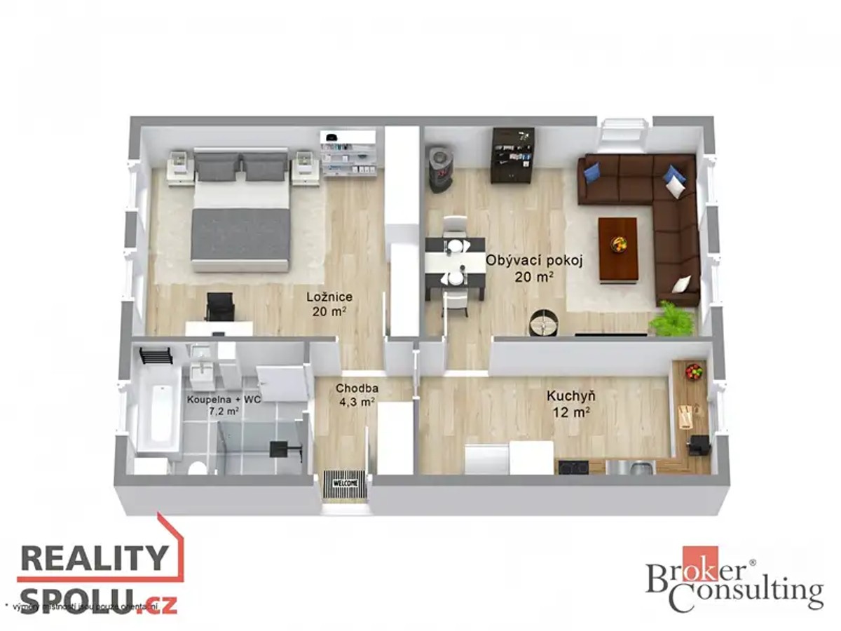 Prodej bytu 2+1 65 m²