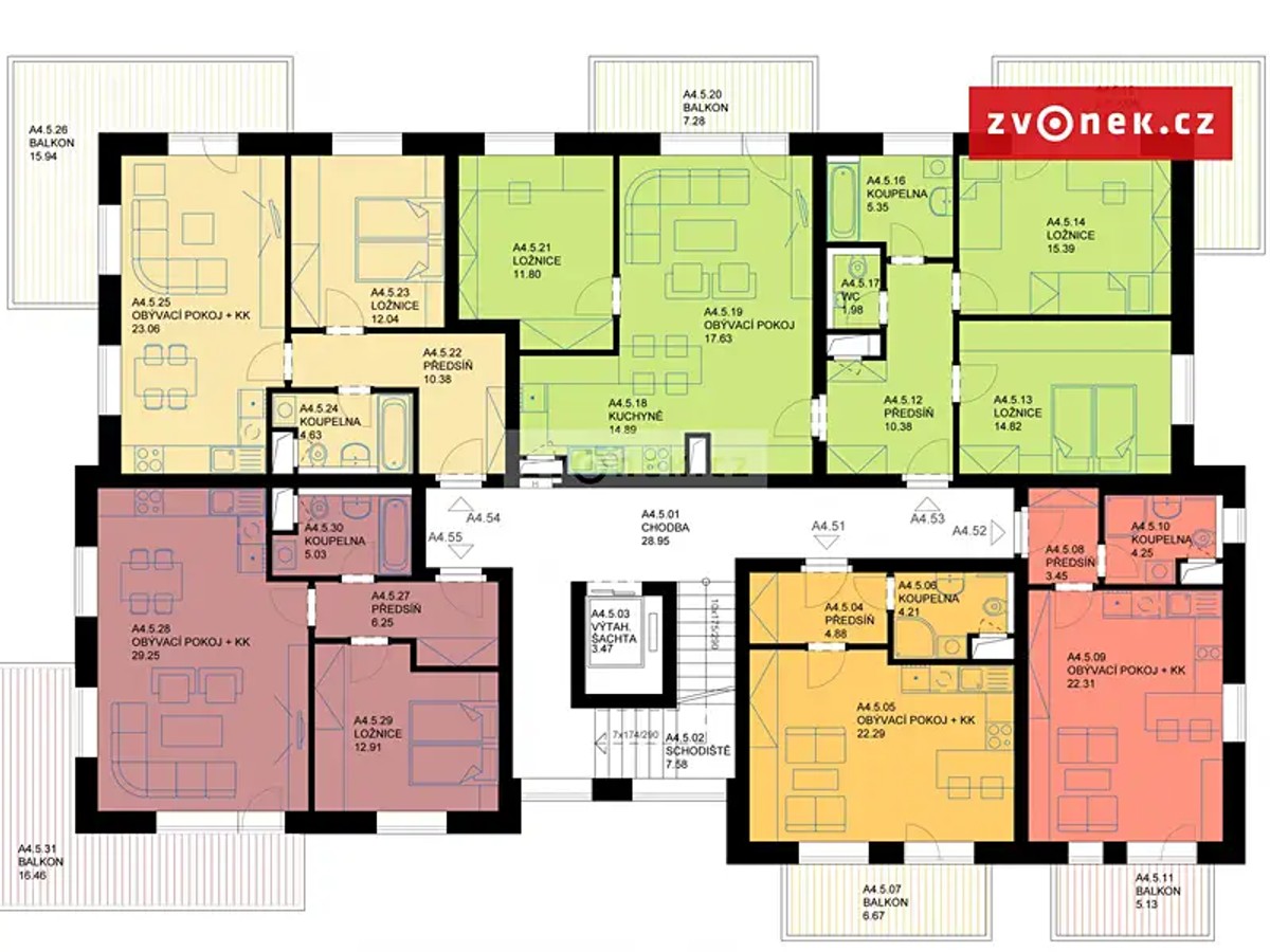 Prodej bytu 4+kk 93 m²