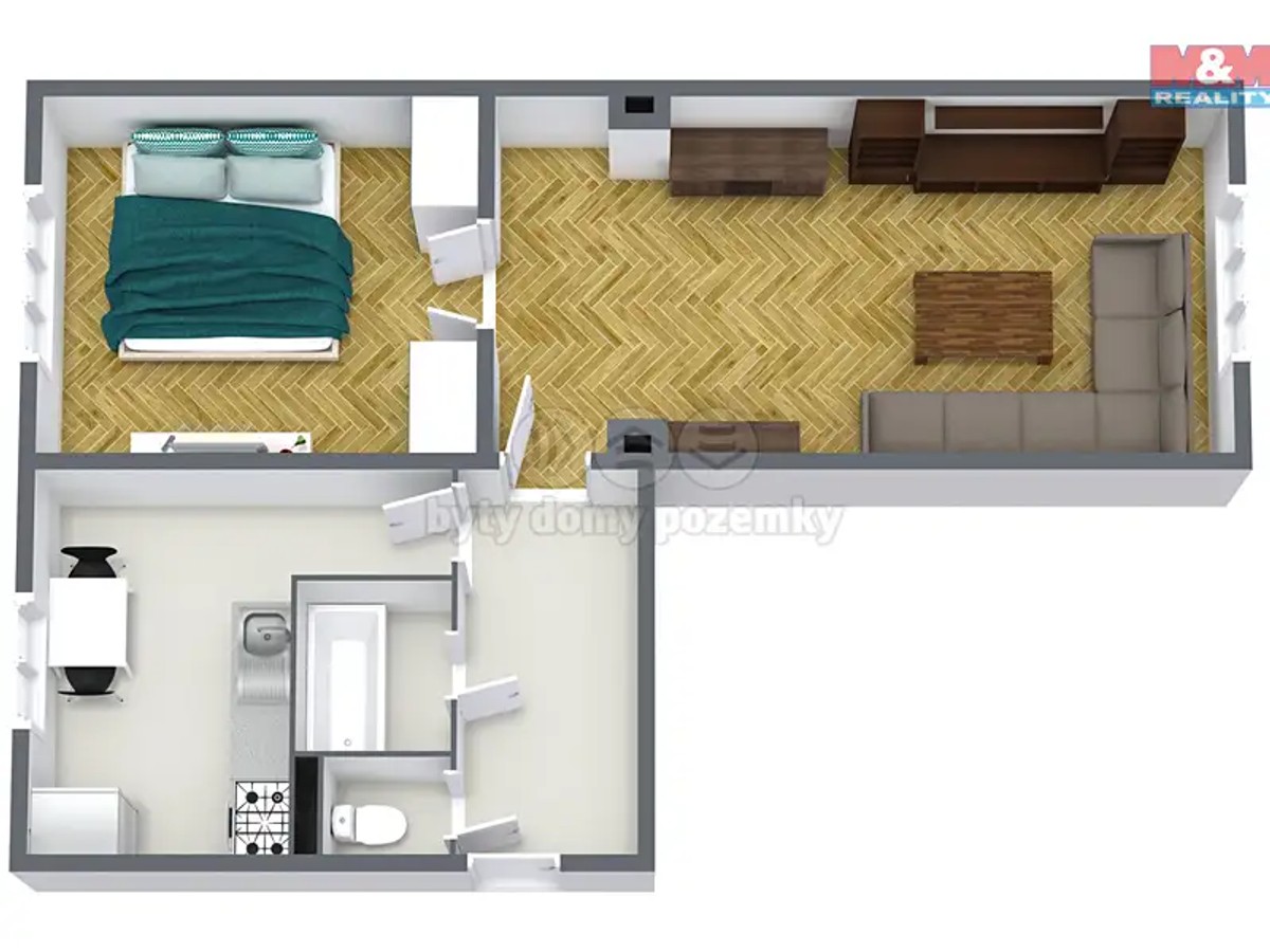 Prodej bytu 2+1 50 m²