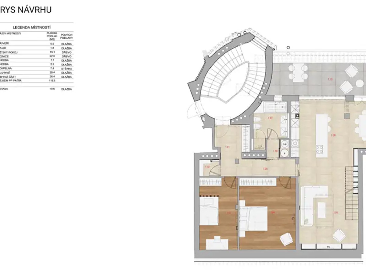Prodej bytu 4+kk 200 m²