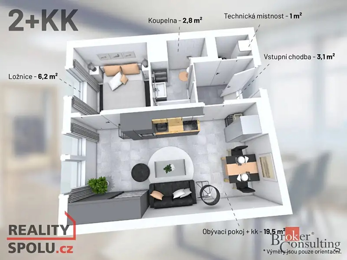 Prodej bytu 2+kk 38 m²
