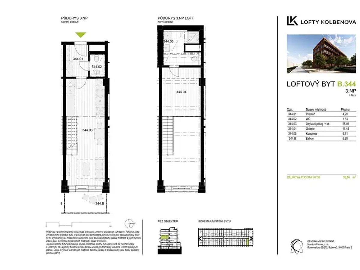 Prodej bytu 2+kk 53 m²